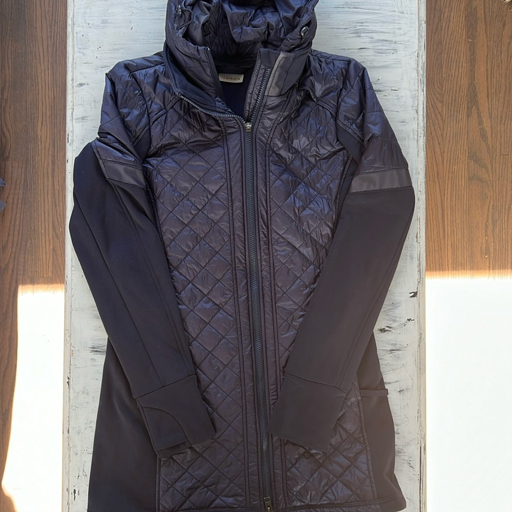 Women’s Athleta Rain/Warm/Wind Hooded Jacket, Size Small